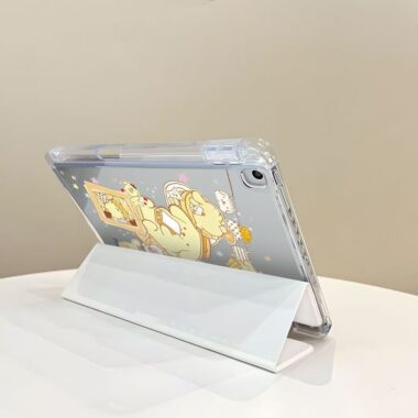 Cartoon pudding dog Y shape folding iPad case
