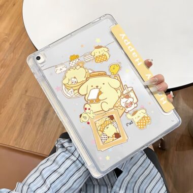 Cartoon pudding dog Y shape folding iPad case
