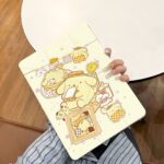Cartoon pudding dog Y shape folding iPad case