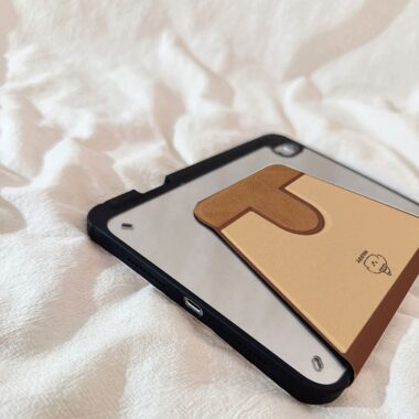 Brown puppy rotating shockproof iPad flip case