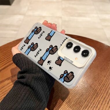 Silver cartoon dachshund shockproof Samsung S25 Ultra case