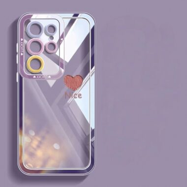 Heart pattern transparent shockproof Samsung S24 Ultra silicone case