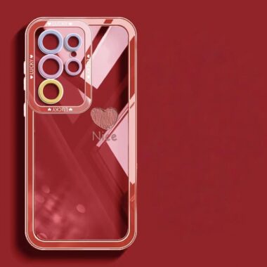 Heart pattern transparent shockproof Samsung S24 Ultra silicone case