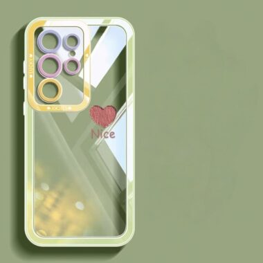 Heart pattern transparent shockproof Samsung S24 Ultra silicone case