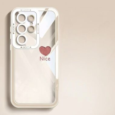 Heart pattern transparent shockproof Samsung S24 Ultra silicone case