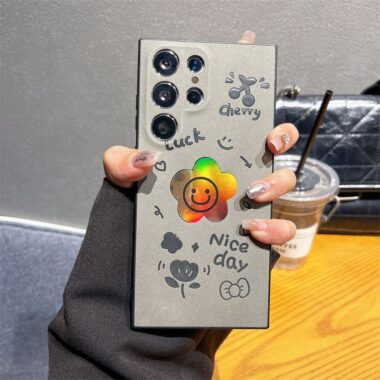 Luminous cartoon shockproof sheepskin Samsung S24 Ultra case