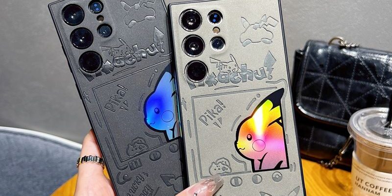 Luminous cartoon shockproof sheepskin Samsung S24 Ultra case