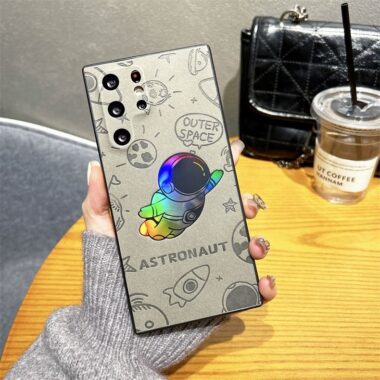 Luminous cartoon shockproof sheepskin Samsung S24 Ultra case