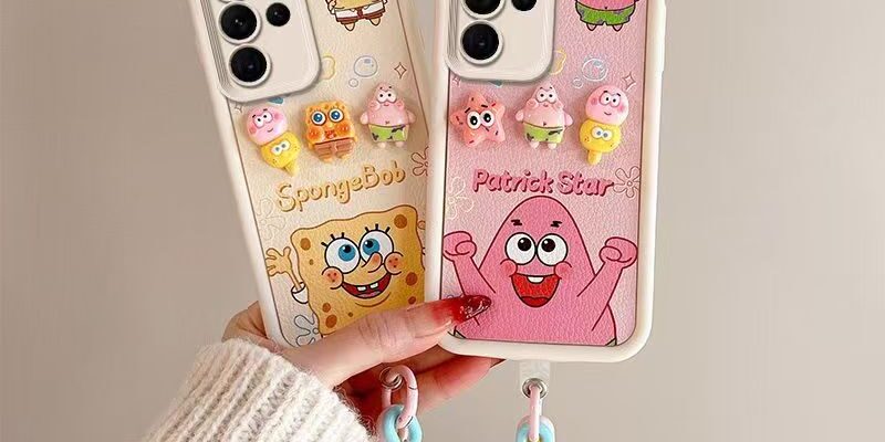 Cartoon SpongeBob strawberry bear puppy Samsung S24 Ultra soft case