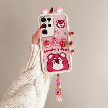 Cartoon SpongeBob strawberry bear puppy Samsung S24 Ultra soft case