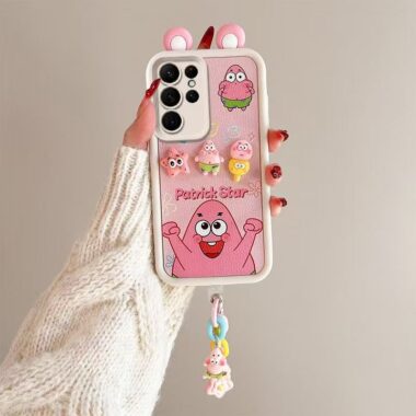 Cartoon SpongeBob strawberry bear puppy Samsung S24 Ultra soft case