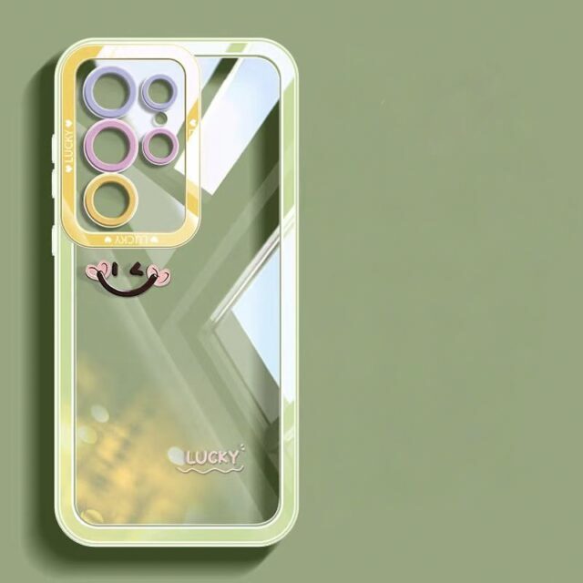 Smiley face full cover shockproof Samsung S24 Ultra silicone case