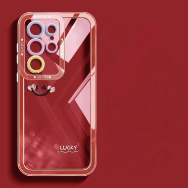 Smiley face full cover shockproof Samsung S24 Ultra silicone case