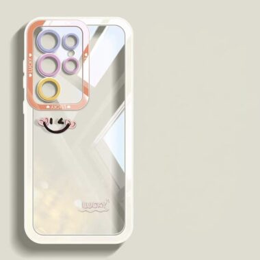 Smiley face full cover shockproof Samsung S24 Ultra silicone case