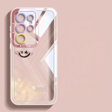 Smiley face full cover shockproof Samsung S24 Ultra silicone case