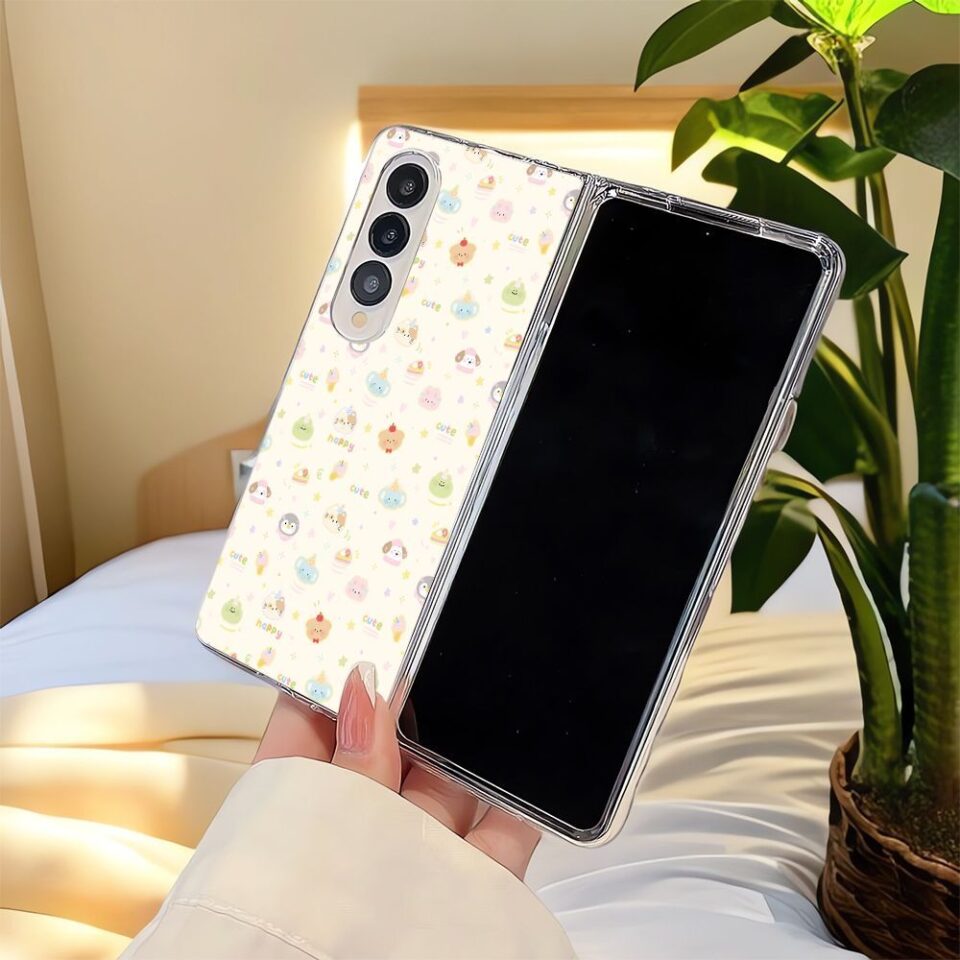 Cartoon dessert animals hard shockproof Samsung Fold case