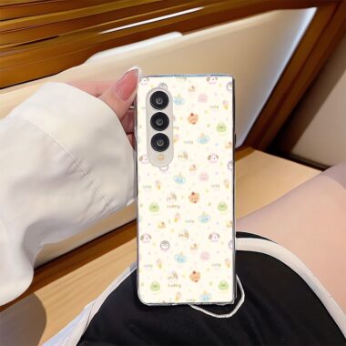 Cartoon dessert animals hard shockproof Samsung Fold case