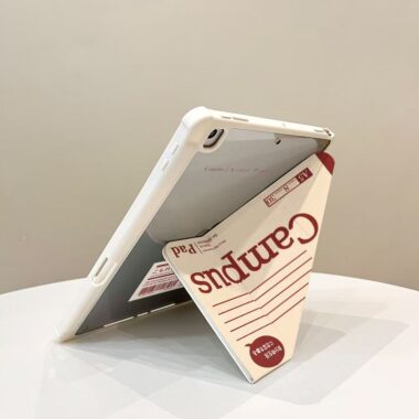 Diary pattern acrylic Y fold tri fold shockproof iPad case