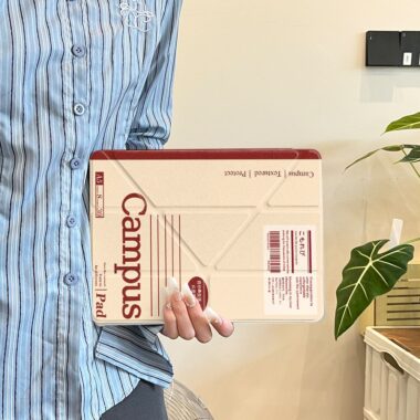 Diary pattern acrylic Y fold tri fold shockproof iPad case