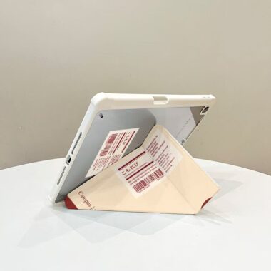 Diary pattern acrylic Y fold tri fold shockproof iPad case