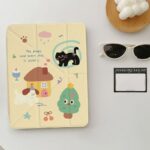 Cartoon dog and cat Y-fold tri-fold shockproof iPad case
