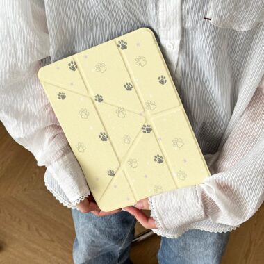 Dog paw print Y-fold tri-fold shockproof iPad case