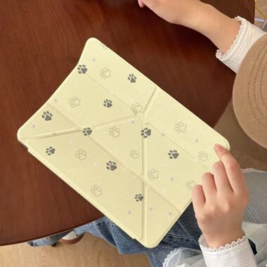 Dog paw print Y-fold tri-fold shockproof iPad case