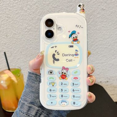 Cute cartoon Donald Duck shockproof iPhone 14 15 16 case