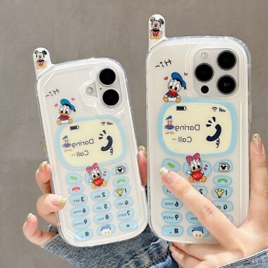 Cute cartoon Donald Duck shockproof iPhone 14 15 16 case