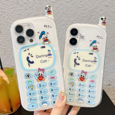 Cute cartoon Donald Duck shockproof iPhone 14 15 16 case