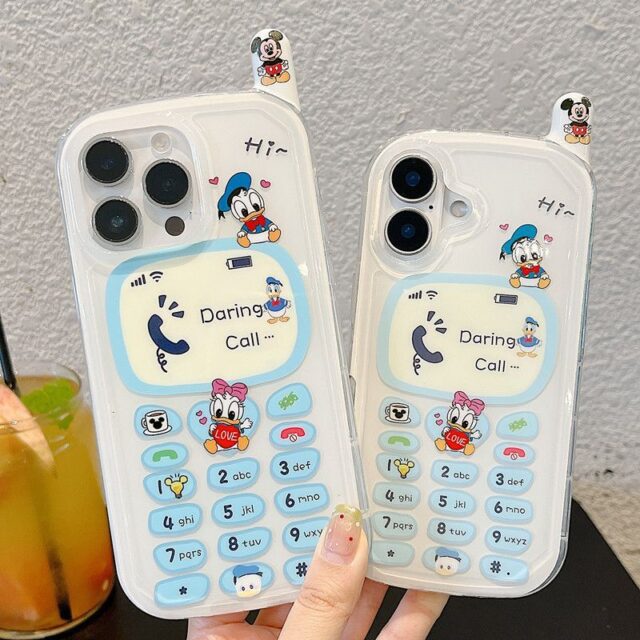 Cute cartoon Donald Duck shockproof iPhone 14 15 16 case
