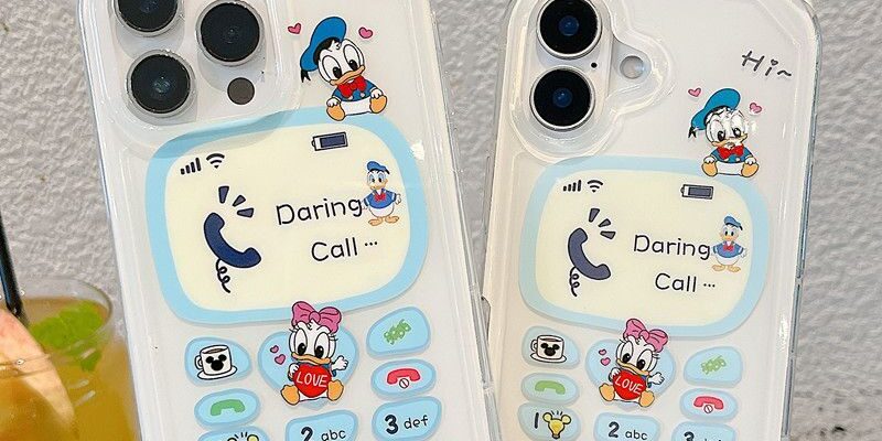 Cute cartoon Donald Duck shockproof iPhone 14 15 16 case