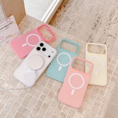 Dopamine skin-feel jelly magnetic shockproof iPhone case