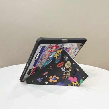 Cartoon dream planet Y fold tri fold iPad case