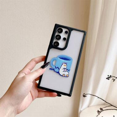 cute cartoon duck clear hard Samsung phone case