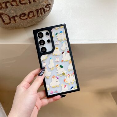 cute cartoon duck clear hard Samsung phone case