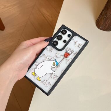 cute cartoon duck clear hard Samsung phone case