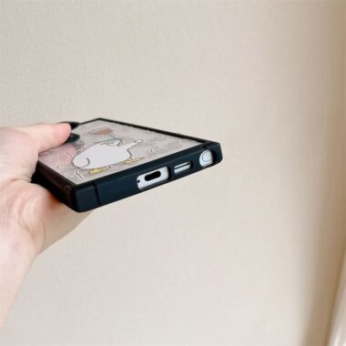 cute cartoon duck clear hard Samsung phone case