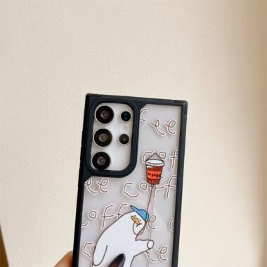 cute cartoon duck clear hard Samsung phone case