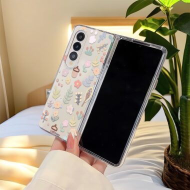 Premium floral hard shockproof Samsung Fold case