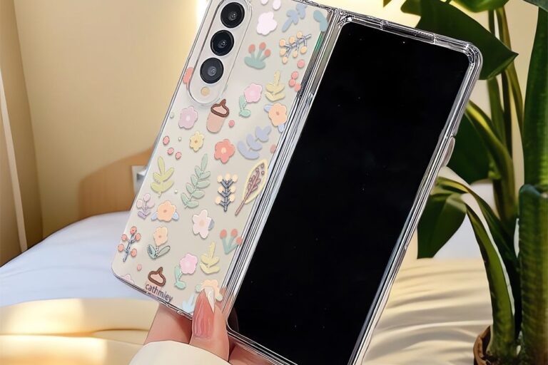 Premium floral hard shockproof Samsung Fold case