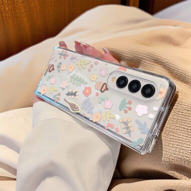 Premium floral hard shockproof Samsung Fold case