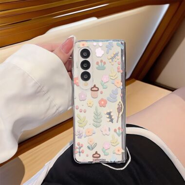 Premium floral hard shockproof Samsung Fold case