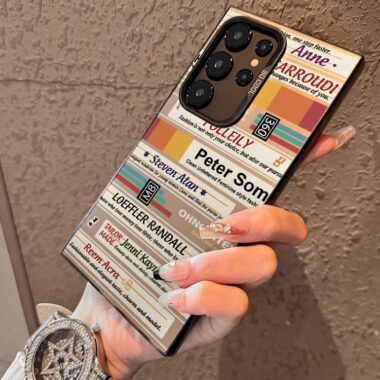 English label acrylic clear shockproof Samsung S25 Ultra case