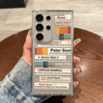 English label acrylic clear shockproof Samsung S25 Ultra case