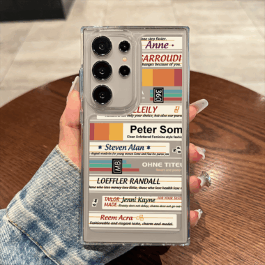 English label acrylic clear shockproof Samsung S25 Ultra case