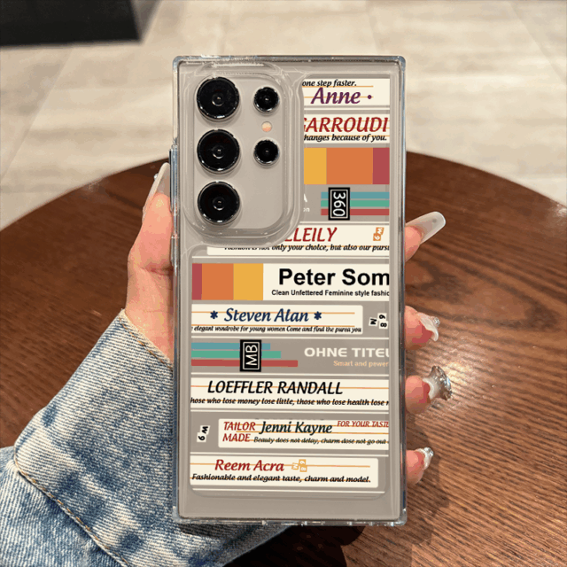 English label acrylic clear shockproof Samsung S25 Ultra case