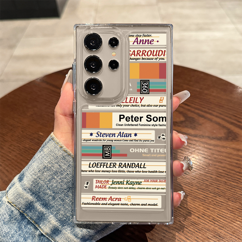 English label acrylic clear shockproof Samsung S25 Ultra case