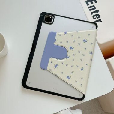 Floral pattern tri-fold Y-fold shockproof iPad case