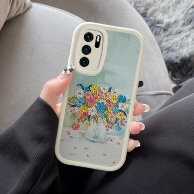 Shockproof floral silicone sheepskin Samsung Ultra phone case